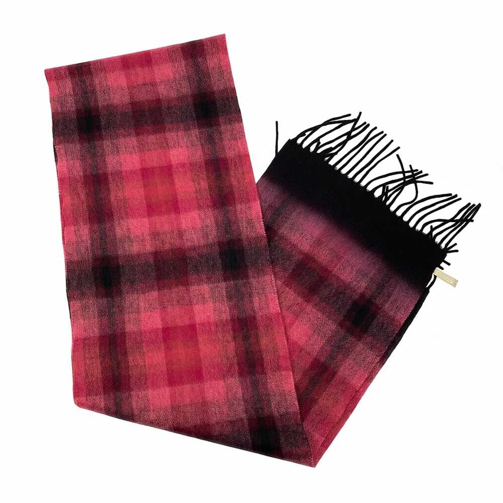 Nordstrom Plaid Cashmere Scarf | Black/Red OS